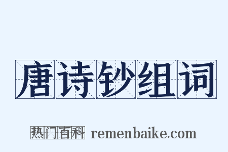 唐诗钞组词是什么意思的图片